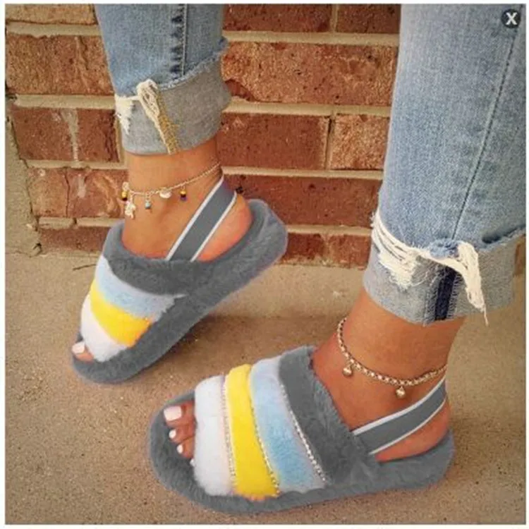 2021 New Women's Platform Slippers With Back Strap Slide Sandals Pink