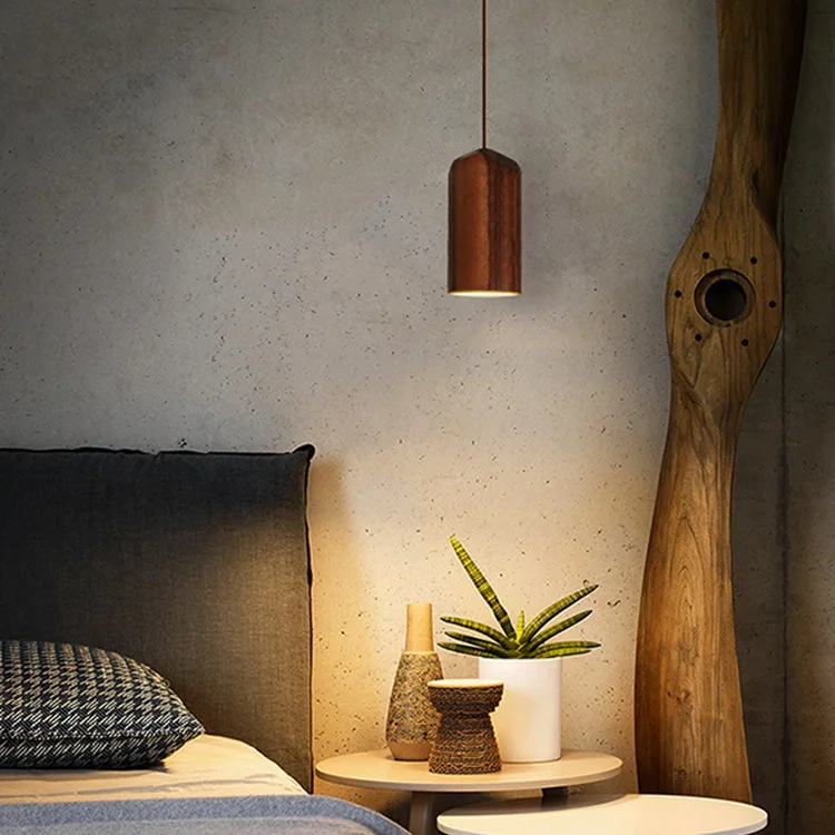 Small Dining Table Decor Contemporary Wooden Chandelier Lighting Coffee Shop Pendant Light