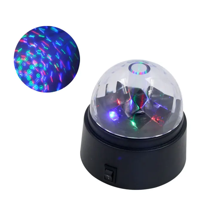 Led Crystal Magic Ball Light DJ LED RGB Magic Ball Mini Disco Battery Operated Colorful Party Light Stage Atmosphere Light