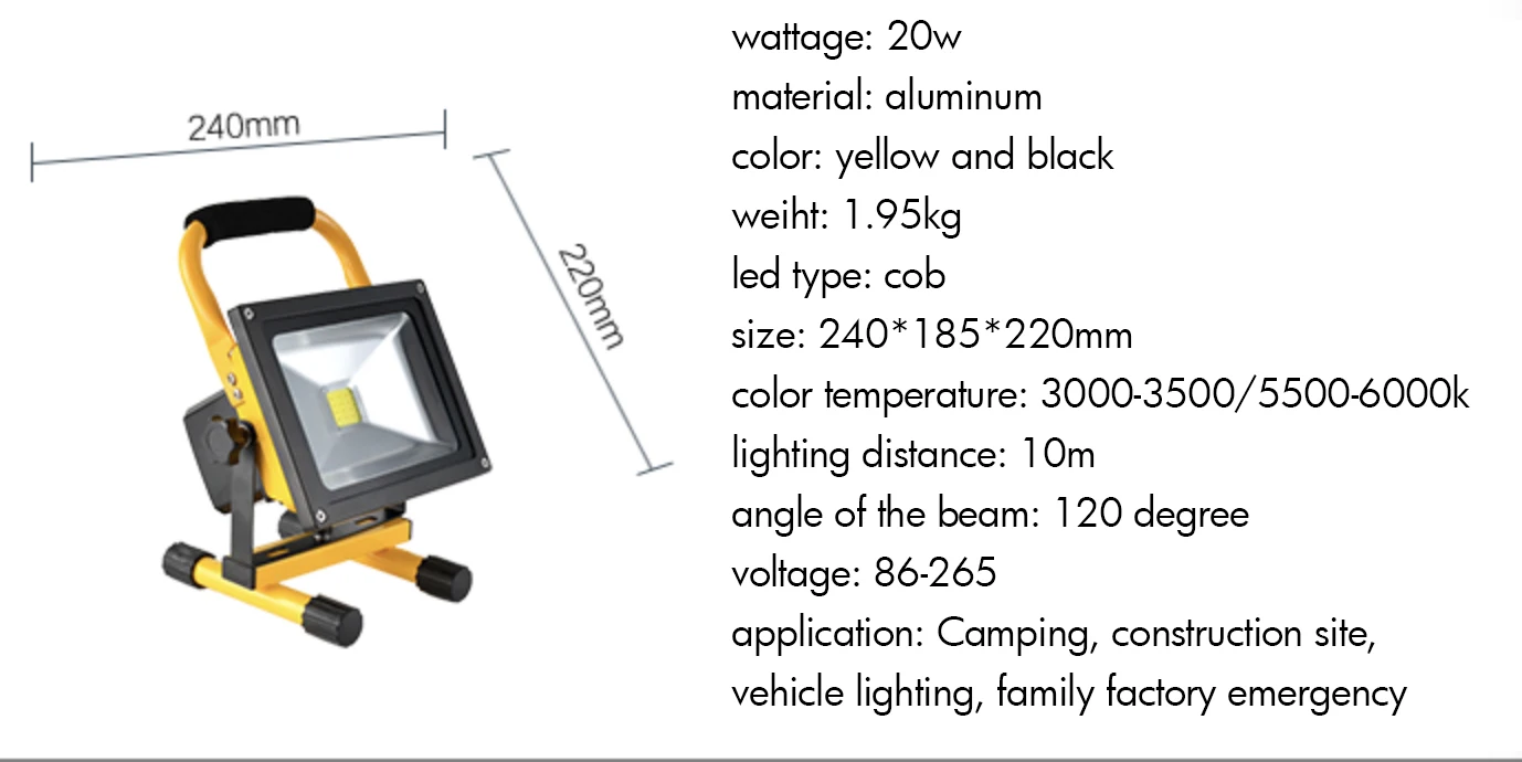 best rechargeable flood light