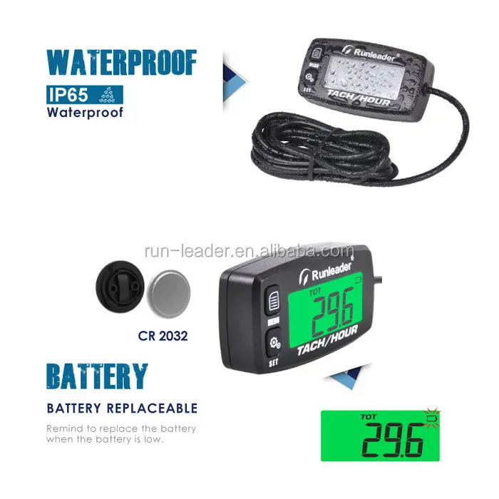 Multicolor Backlight Tachometer/hour Meter For Motorcycle Atv Pit Bike