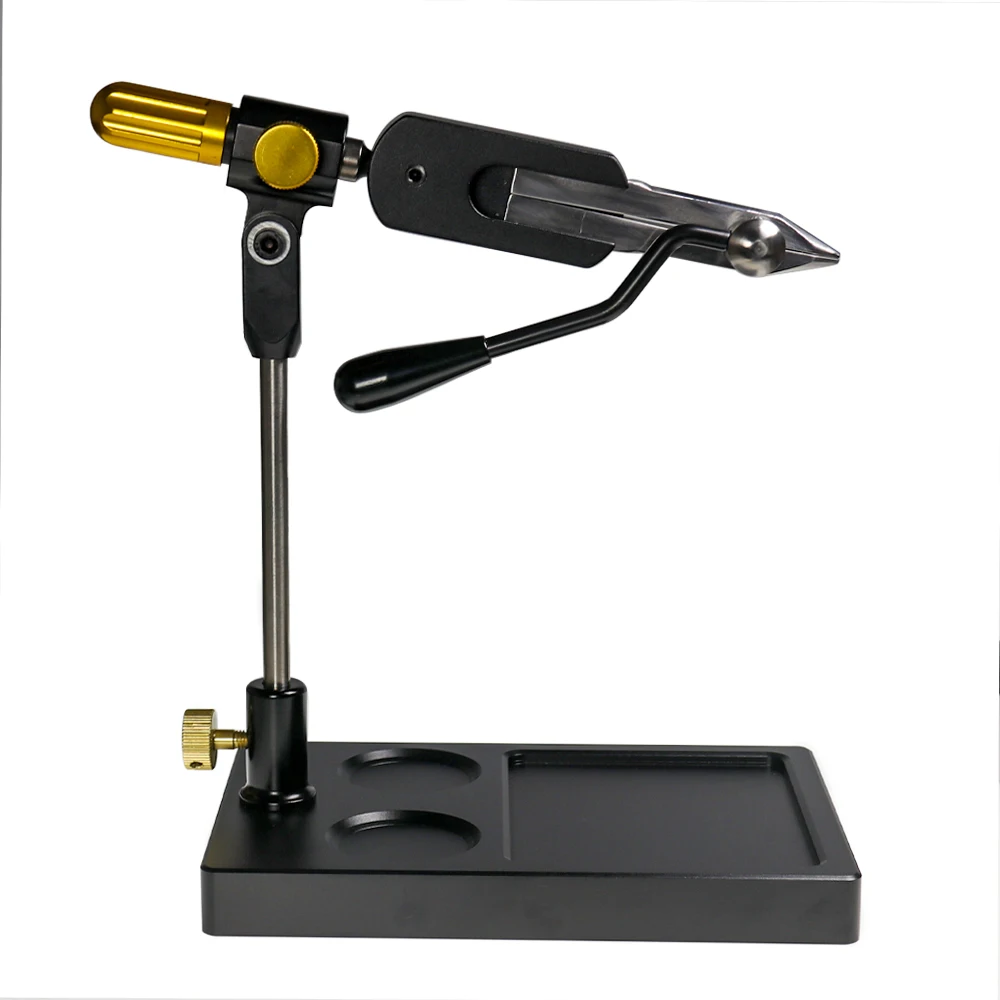 Rotary Fly Tying Vise With Hardened Jaws With Stable Pedestal Base For Hook 28 To 4/0 Precision