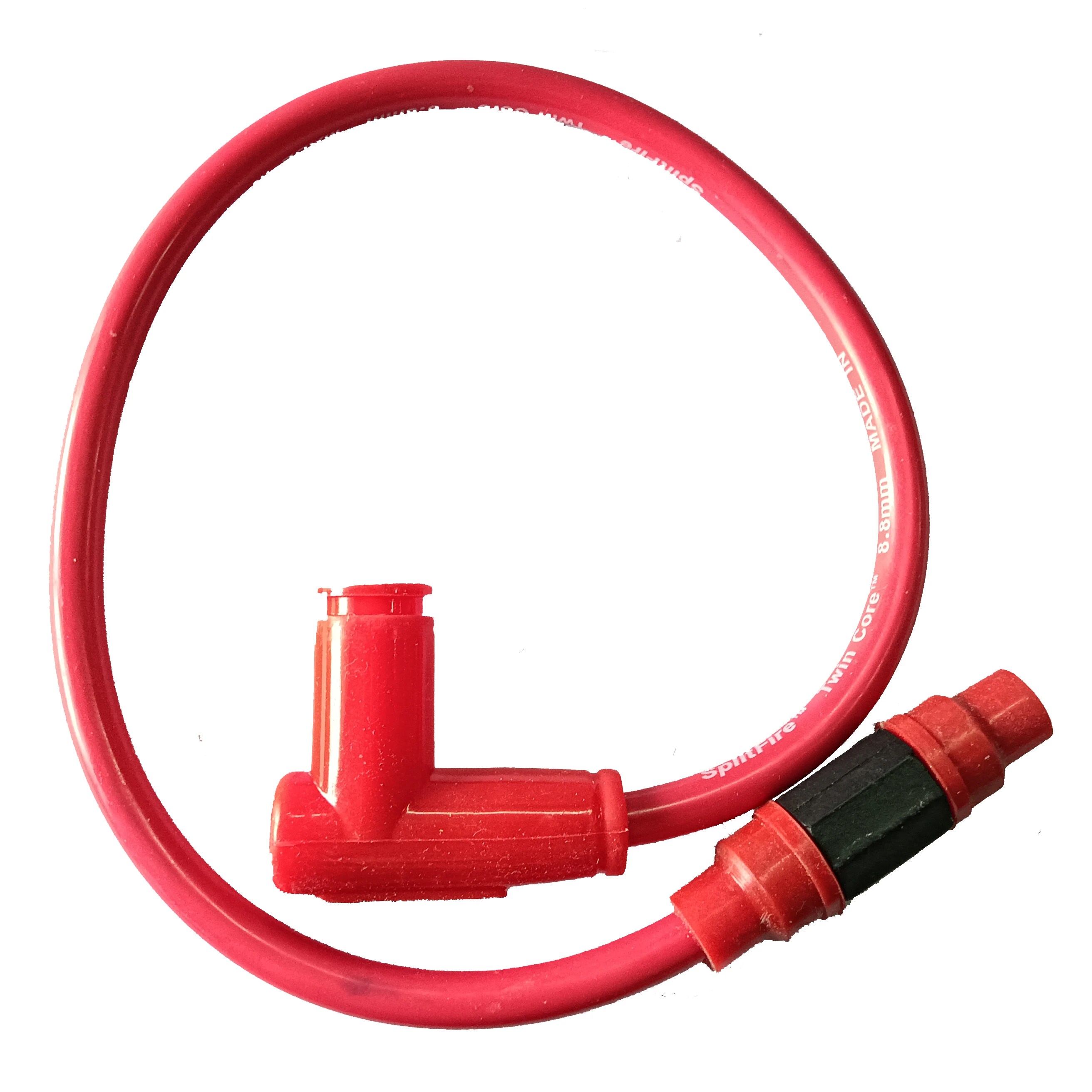 Red 8.8mm Dual Firing Path Wire Sets Motorcycle Spark Plug Cap For