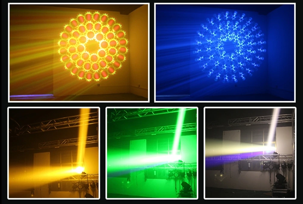 260w Beam Gobo Moving Head Light 17gobo 14 Colors White Double Prism