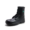 padded collar black genuine Leather tactical mens military boots