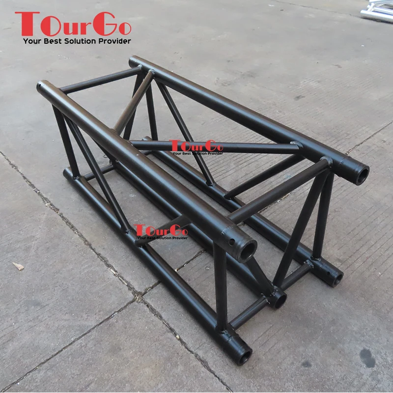 TourGo 400mm 5-Chord Linear Aluminum Black Spigot Truss for Hanging Lights and LED Screen