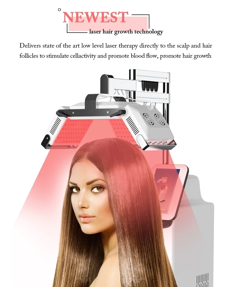Visbull New tech 660nm diode laser hair regrowth beauty equipment anti-hair loss laser therapy machine