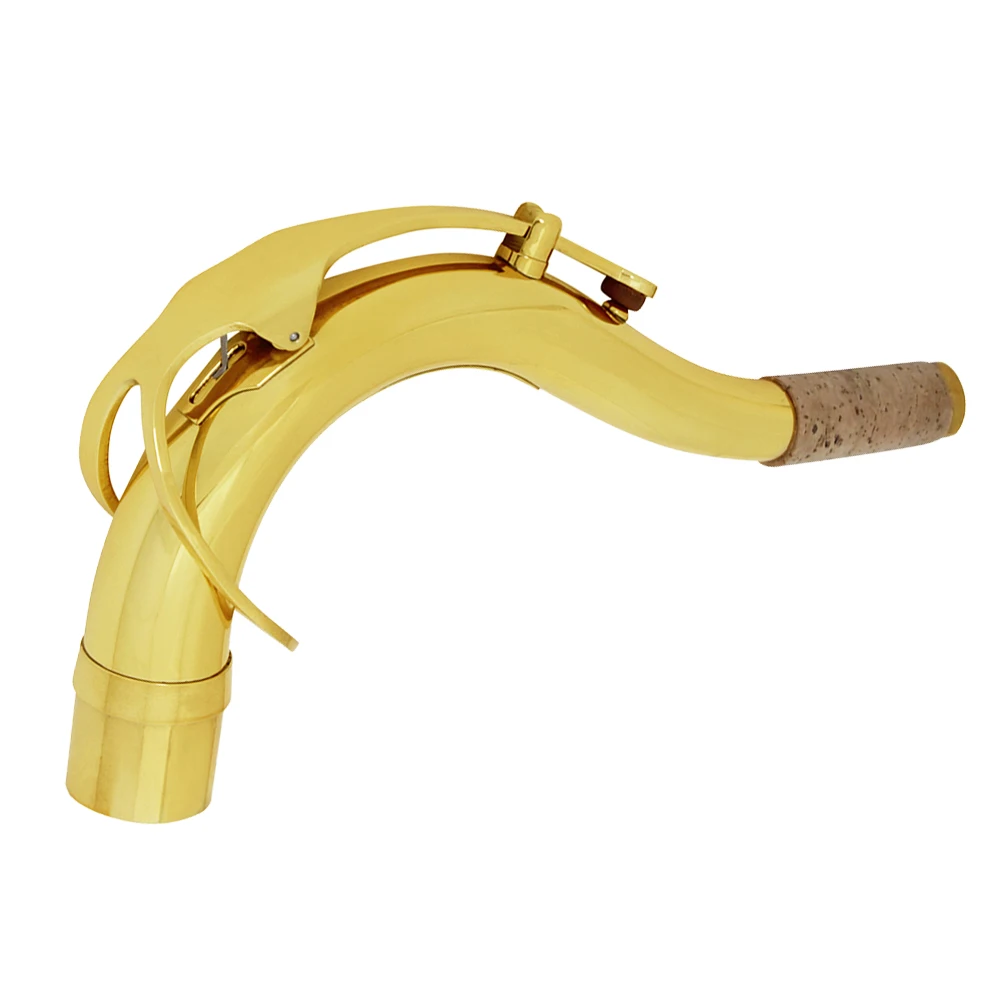 saxophone tenor golden curved neck brass material nozzle