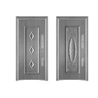 embossed panel main designs double exterior door skin gate galvanized steel sheet 0.4mm thickness