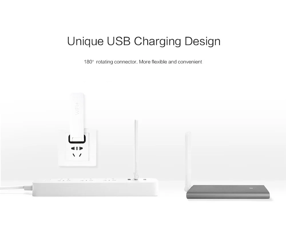 Original Xiaomi Wireless Mi WiFi Amplifier 2 300MPS Universal Xiaomi Mi Wifi Repeater Xiaomi USB Portable WIFI Wireless Router - ANKUX.COM