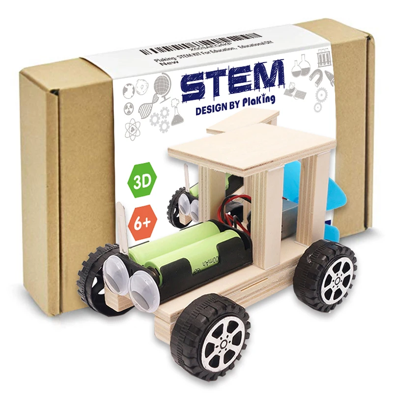 Build It Yourself Robotics Kit DIY Leaping Vehicle Kit 3D Wooden Puzzle Mechanical STEM Toy 