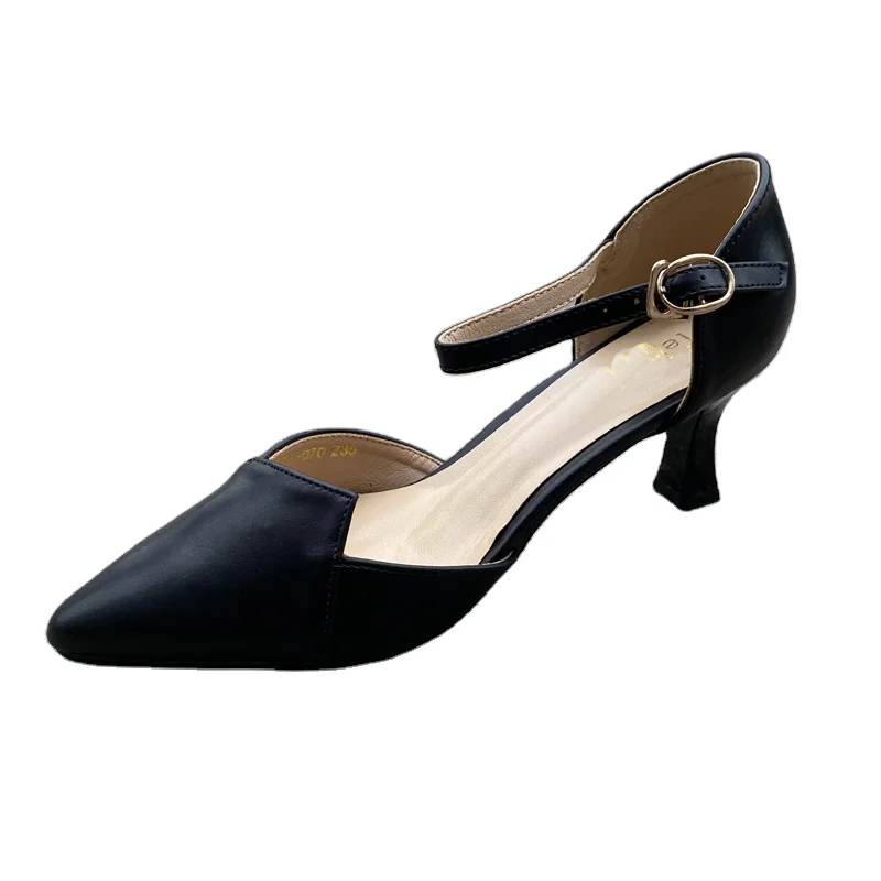 Sandalias de punta cerrada de la hebilla del bloque del color del tacón de  aguja de la Mujer - Tbdress.com
