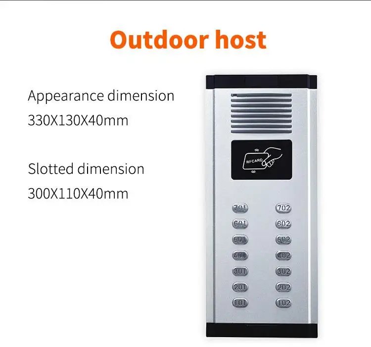 Aittda Audio Building System Smart Doorbells Swiping Id Cards