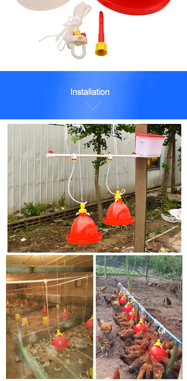 Plastic Poultry Chicken Plasson Bell Drinker Broiler Chick