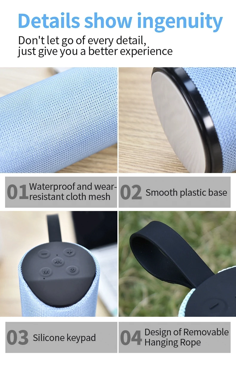 113 round wireless speaker with USB/TF slot - ANKUX.COM