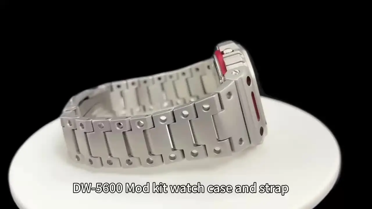 DW5600 Mod Kit Tiger Rock Bezel Stainless Steel Bands