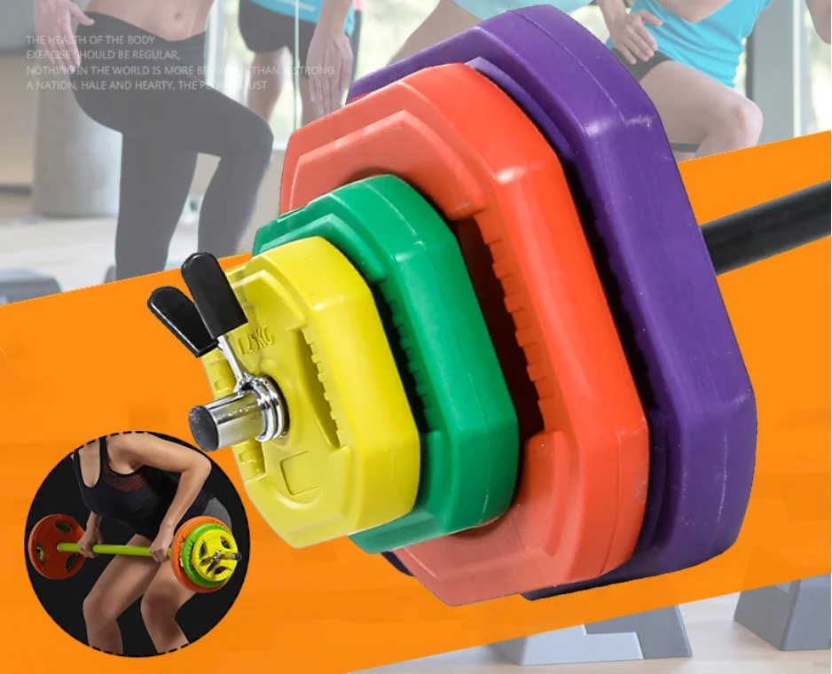 Color Body Pump Barbell Set Fitness Gym Equipment 20kg Barbell Set