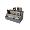 PU Leather desk top organizer office table stationery storage set
