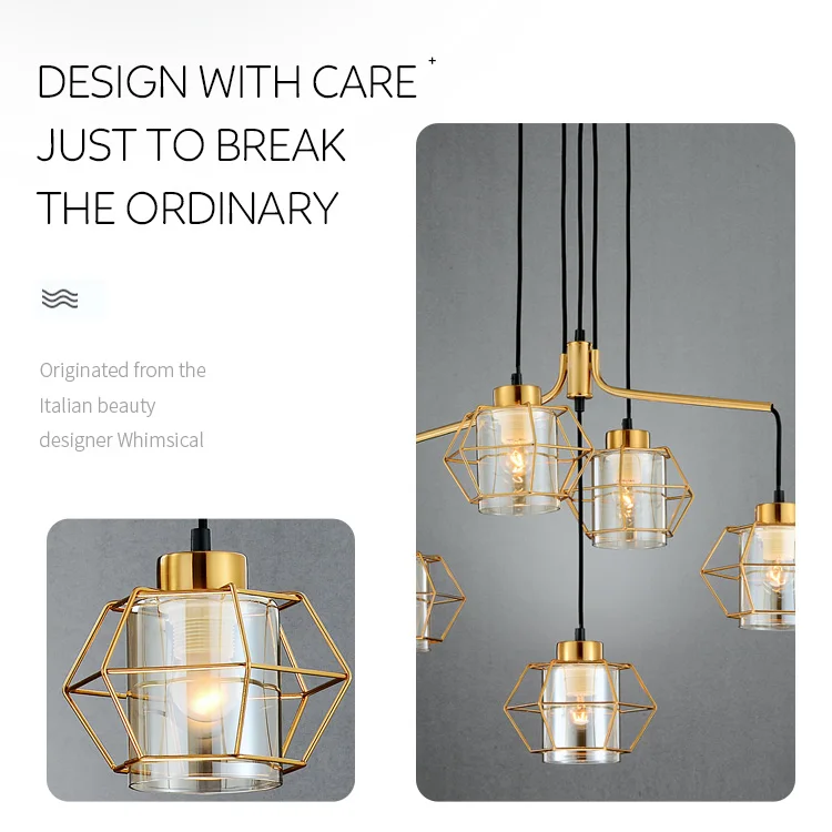 New Design Custom Home Villa Fashion Decorative Wrought Iron Lamp Shade Chandelier
