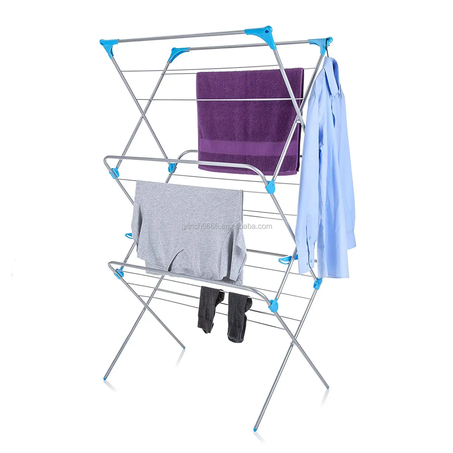 2020 3 Tier Folding Indoor Outdoor Clothes Airer With Drying Space