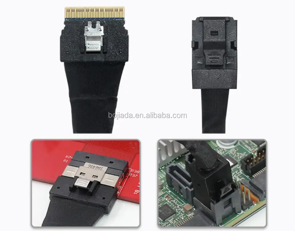 Sff-8654 8i Sas 4.0 74pin To Dual 2 Mini Sas Sff-8643 4i Hard Disk ...