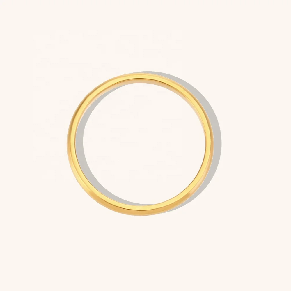 Ring And Ran Ding Ran 18K Gold Plated Stainless Steel Rings - Durable & Stylish