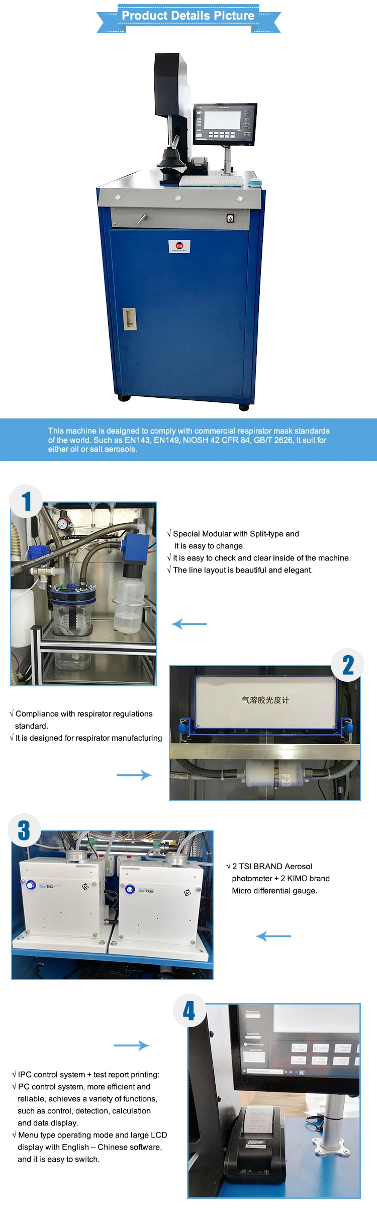 Hot selling Automatic Filtration non-woven testing equipment mask test seller