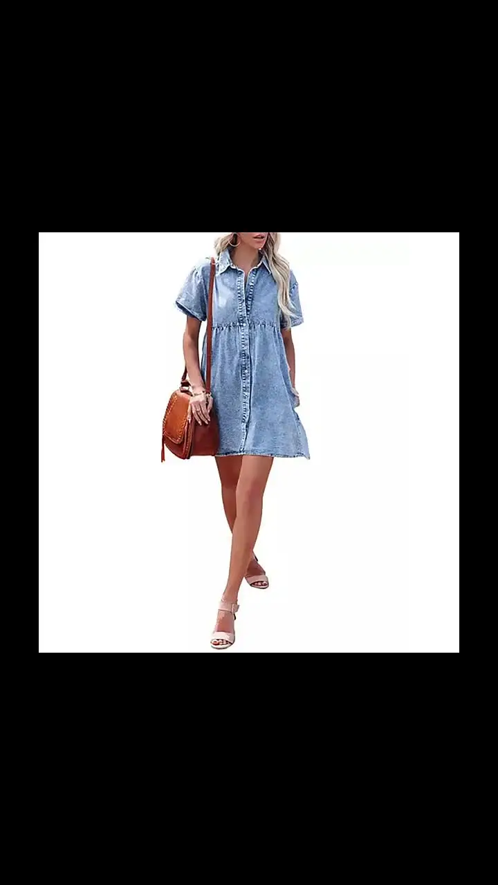 Denim Midi Dresses For Casual Summer Wear & Oem Options| Min Order 5 ct