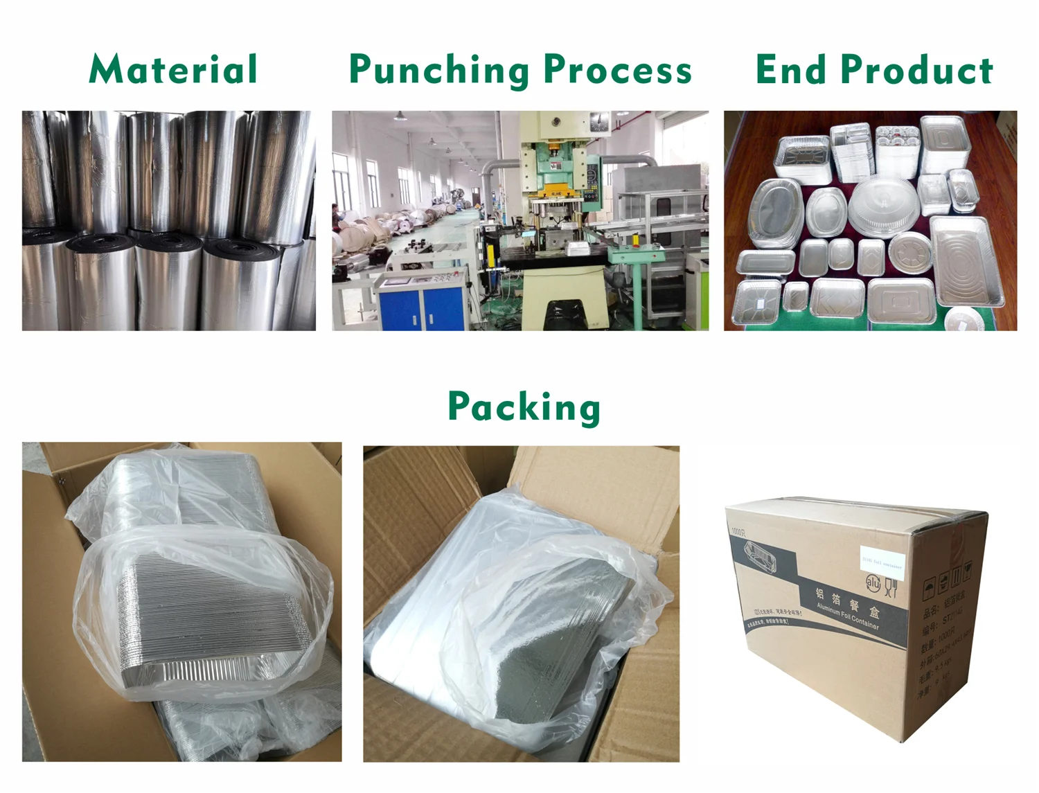 4 Fach 1000ml Lebensmittel Behälter Restaurant Verpackung Rechteckiger