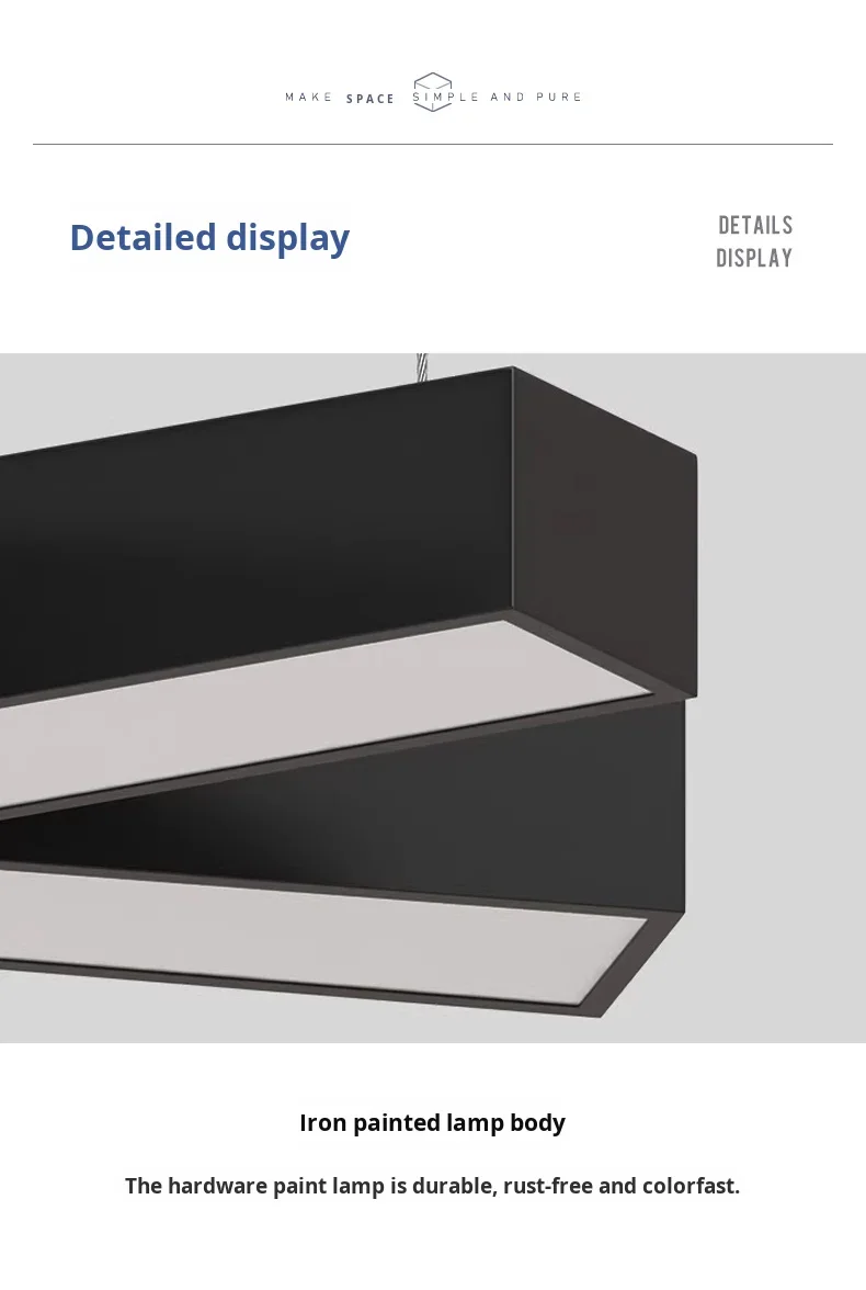 product led custom long acrylic office lights for large shopping malls supermarkets gyms offices with eye caring feature-10