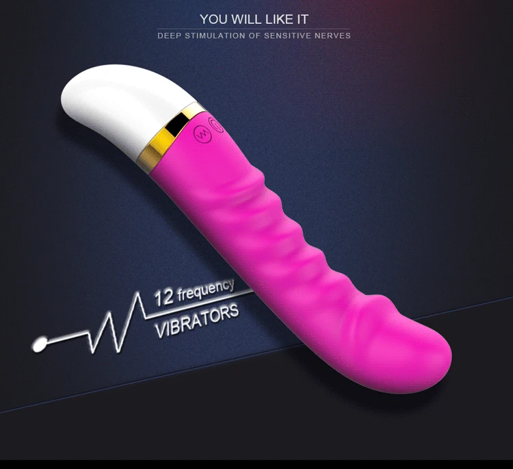 Soft Silicone Women Sex Toys Free Dildos And Vibrators 12 Speed Strong Vibrating Vaginal Concrete Vibrator