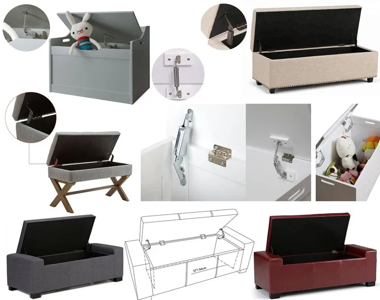 9 Inch Casement and Cabinet Door Folding Lid Stay Support Stand Hinge 