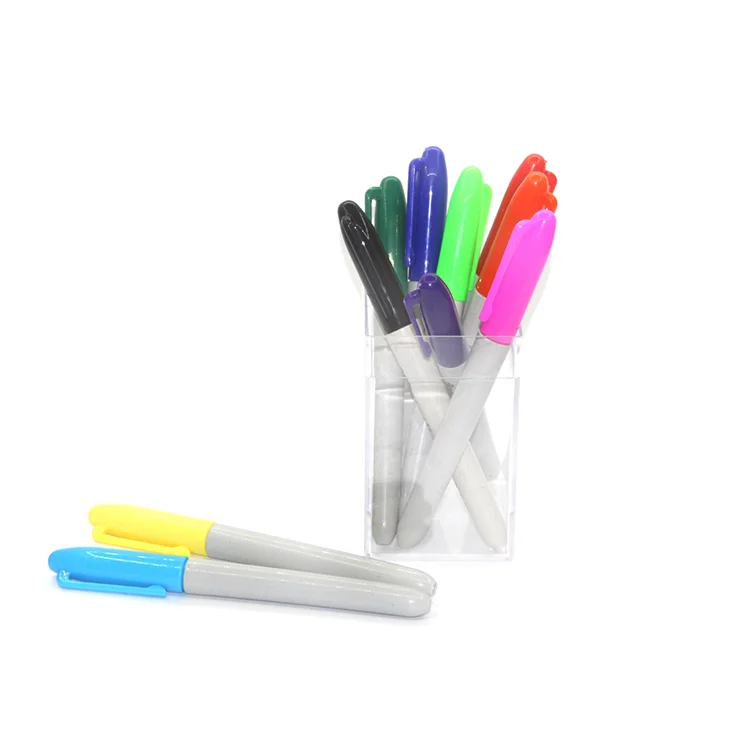 Bullet Fine Tip Nontoxic Oilbased Marker Pen Black Writing On Glass