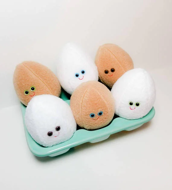 Plush Eggs Plush Food Stuffed Eggs Plush Play Food Stuffed Toy Farmers