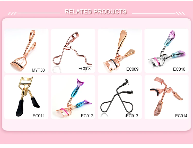Muting Makeup Tools Vendor Wholesale Custom Logo Rose Gold Mini Eye Lash Lift Curler Private Label Eyelash Curler With Packaging