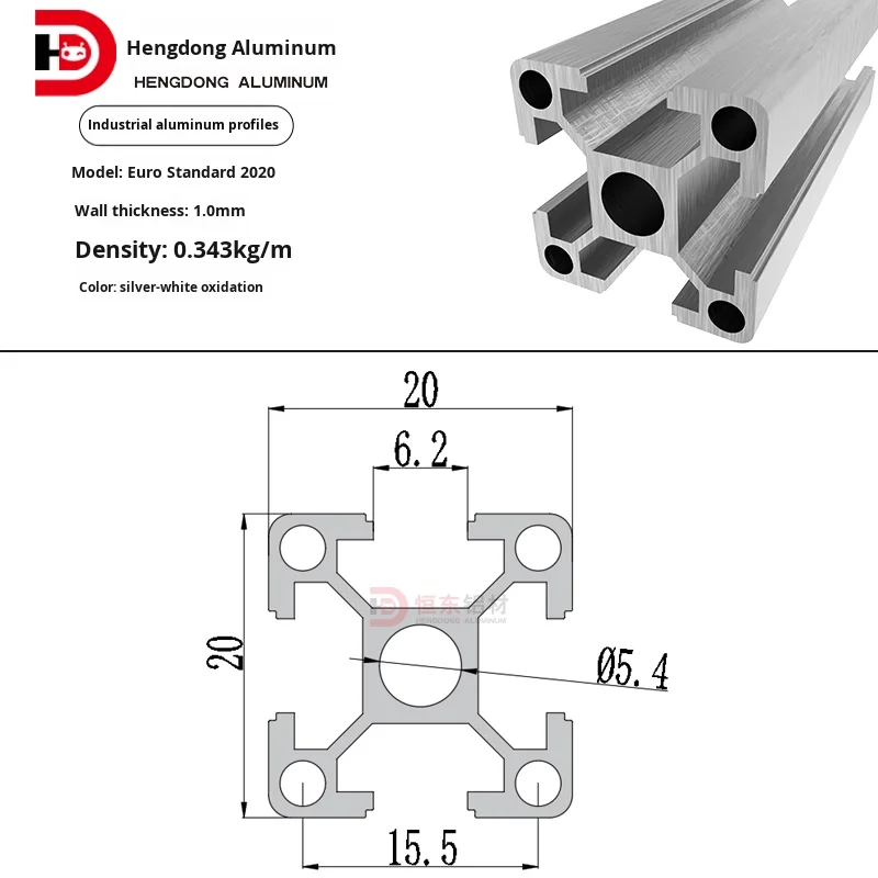 Industrial European Standard Aluminum Profiles 2020/2040/2060/2080/20100/20120 Aluminum Alloy Tubes with Custom Cutting Service details