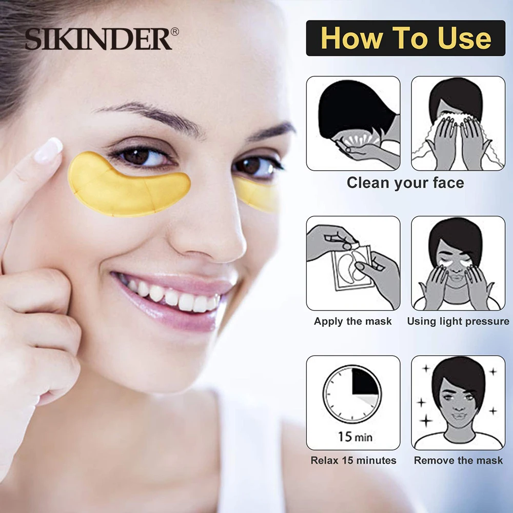 Eye Mask 24k Gold Eye Treatment Mask Collagen Eye Mask Anti Aging And