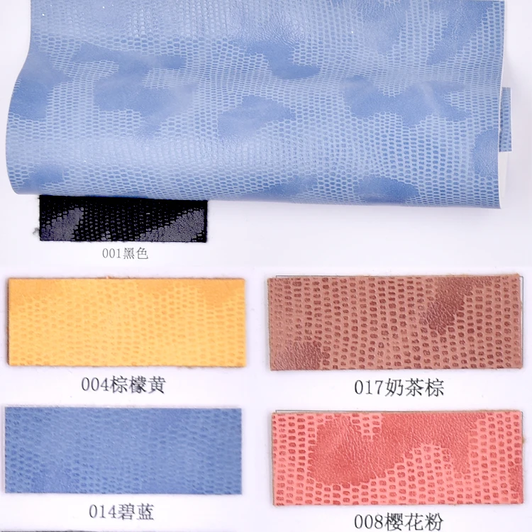 Custom Made Color Change Hot Stamp PU Leather for Labels
