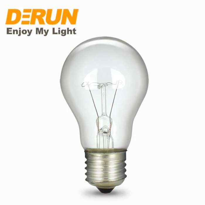 China PS60 A60 E27 IRON base CLEAR 40W 60W 75W 100W edison bulb clear incandescent bulb chinese factory, INC-A BULB