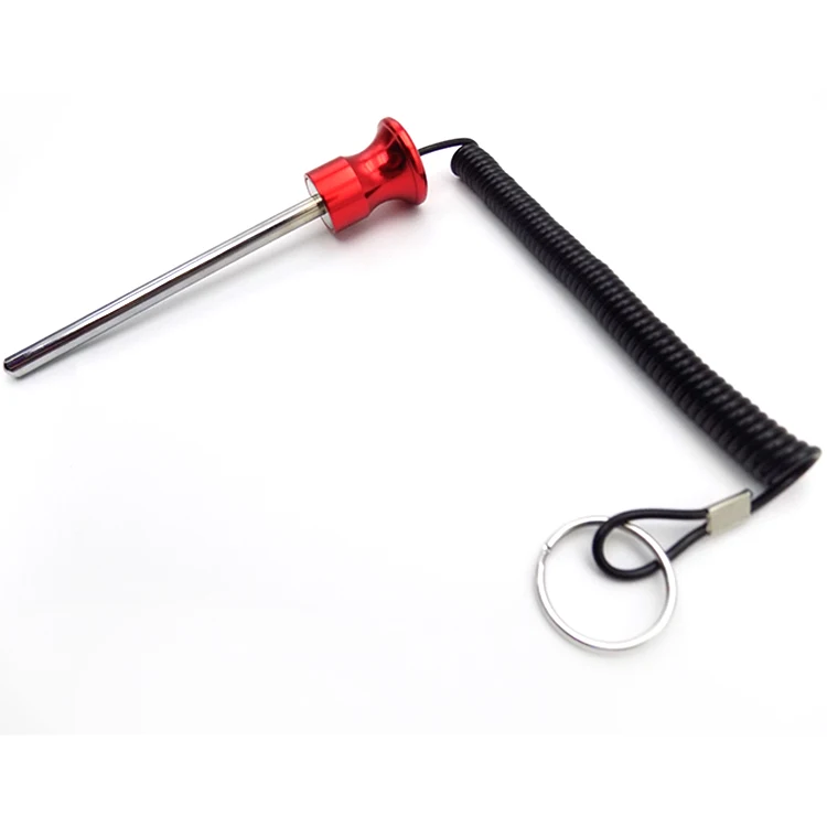 Magnetic weight stack pin with coil leash stack & locking pins