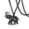 Amazon Hot Stainless Steel Openning Urn Ashes Black Elephant Animal Necklace with Pendant