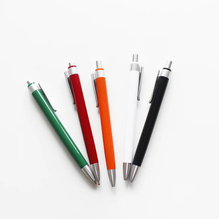 Custom Brand logo Retractable Plastic Ballpoint Pen