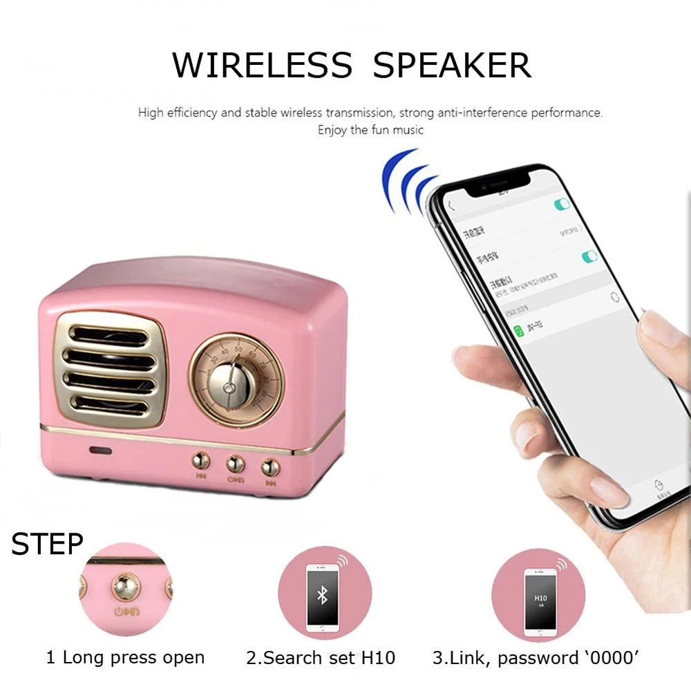 Retro old-fashioned smart portable wireless BT speaker sound for outdoor sports - ANKUX.COM