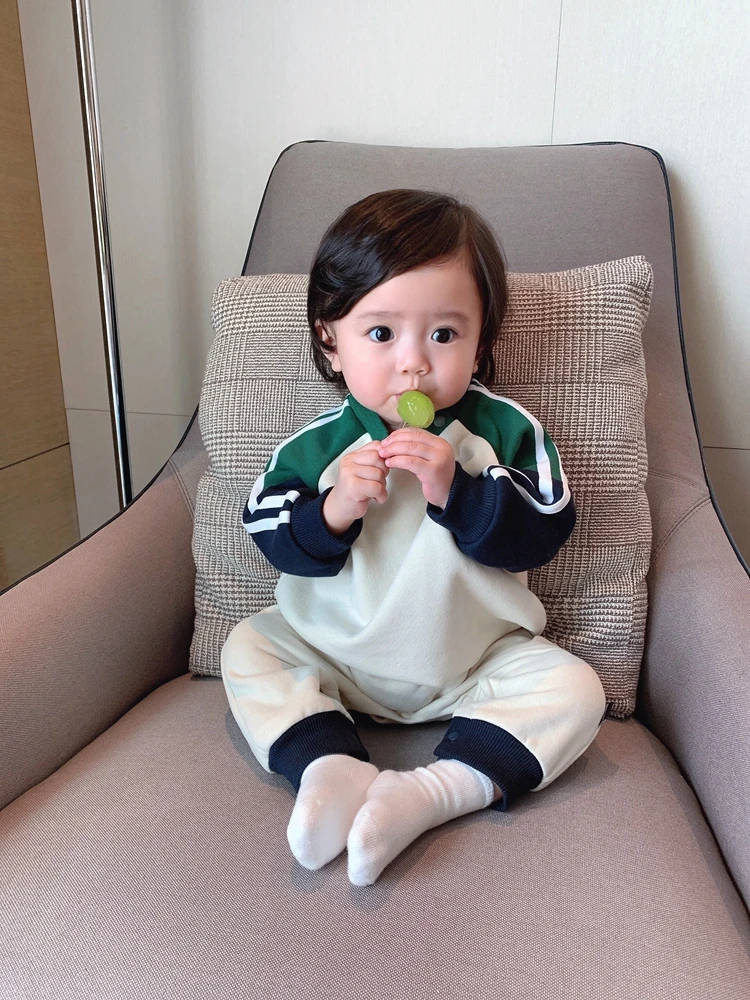 high quality cozy sport romper for baby autumn plain red baby