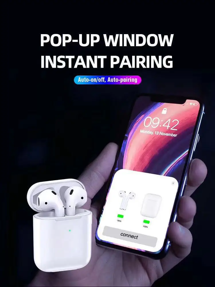 2019 New Changing Name 1: 1 Second Generation Wireless Bluetooth Earbuds Earphone Headsets Call Siri Wireless Charging for Sport - ANKUX.COM