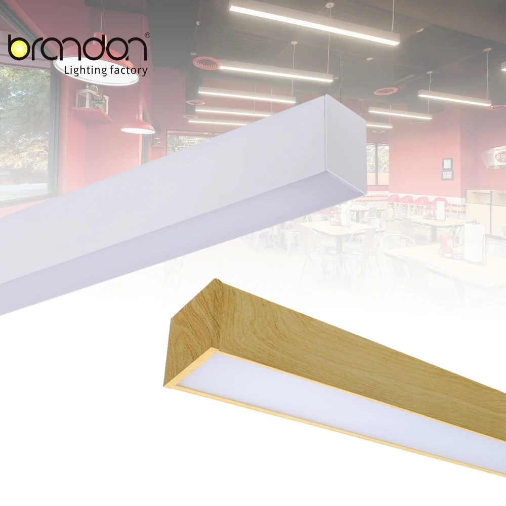 Battery Back Up Aluminum Led Batten Fixture Up And Down Wall Lights Linear Recessed Led Lighting