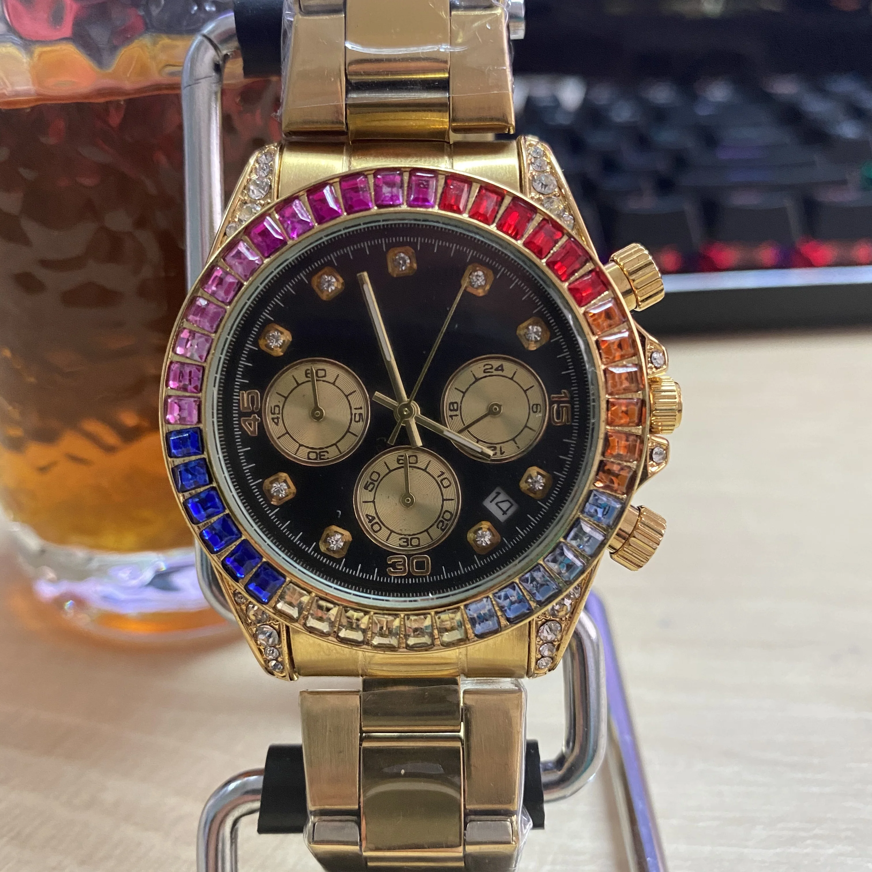 中国大工厂好价格二手手表品牌彩虹钻石手表彩虹手表