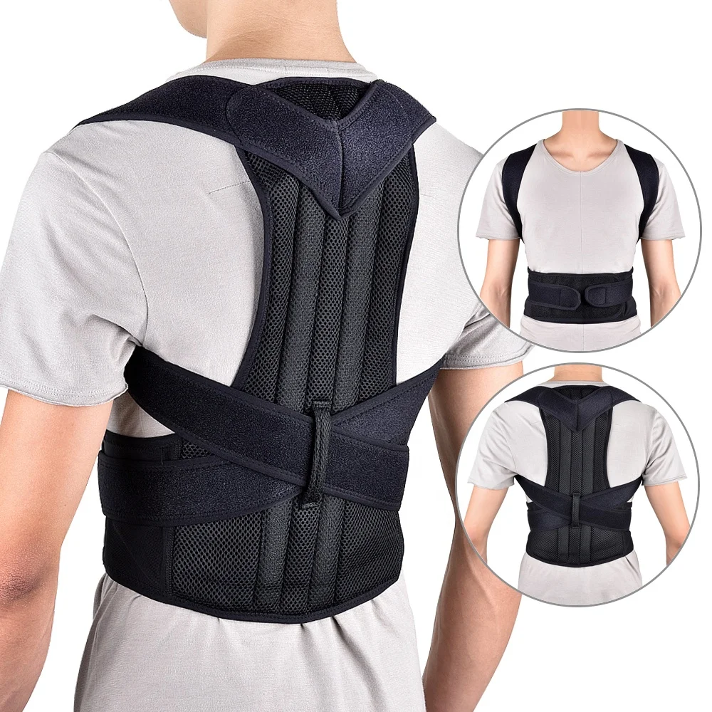 Upper Back Pain Relief Adjustable Size Back Brace Support Belts Posture Corrector With Waist