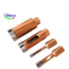 Silver brazed diamond tipped drill bits for cutting