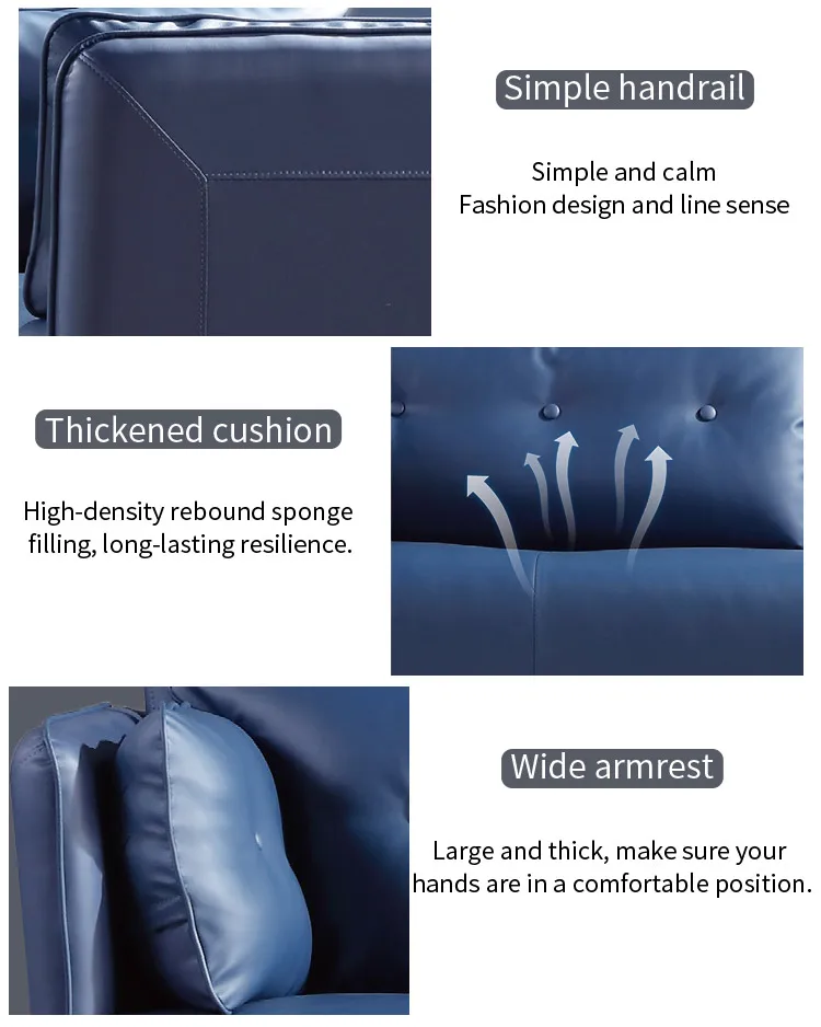 Pengpai 3 2 1 Modern Lounge Leather Office Sofa Set